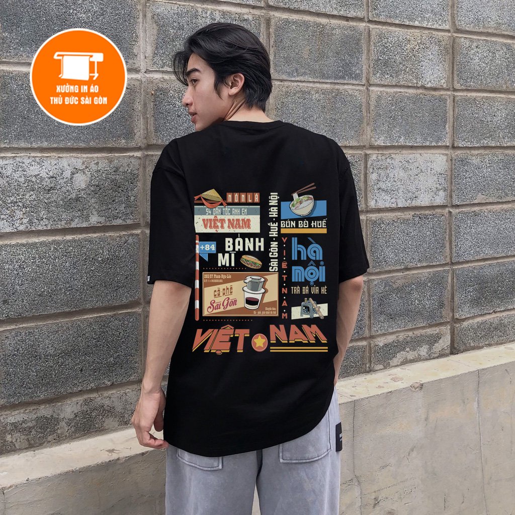 Áo thun 2022 cotton 100% in hình Việt Nam phong cách