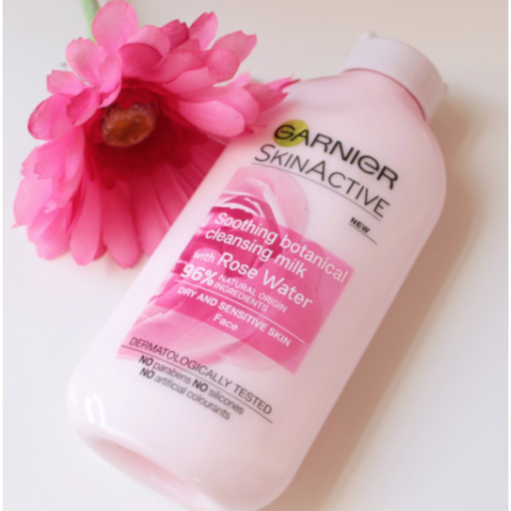 Sữa tẩy trang garnier soothing cleansing milk with rose water 200ML (BILL ANH)