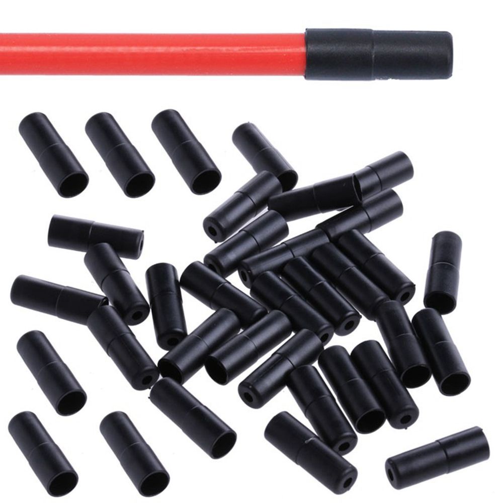Set 50 / 100 Nắp Nhựa Màu Đen Bọc Dây Phanh Xe Đạp 4 / 5mm Chất Lượng Cao