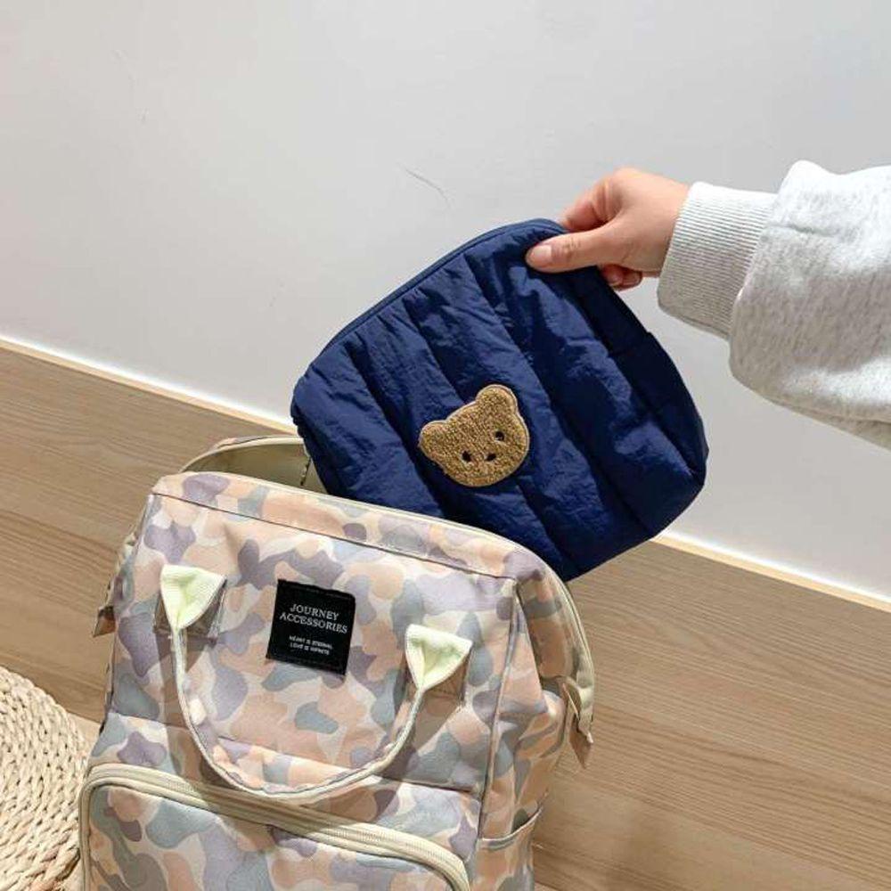 Túi Đựng Đồ Treo Xe Đẩy Em Bé Thêu Hình Gấu Dễ Thương