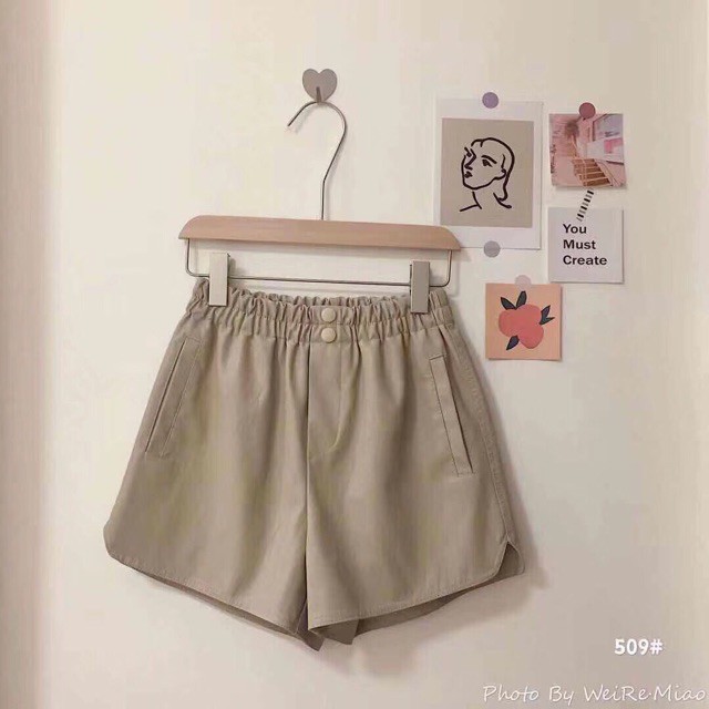 Quần short da 2 cúc #508