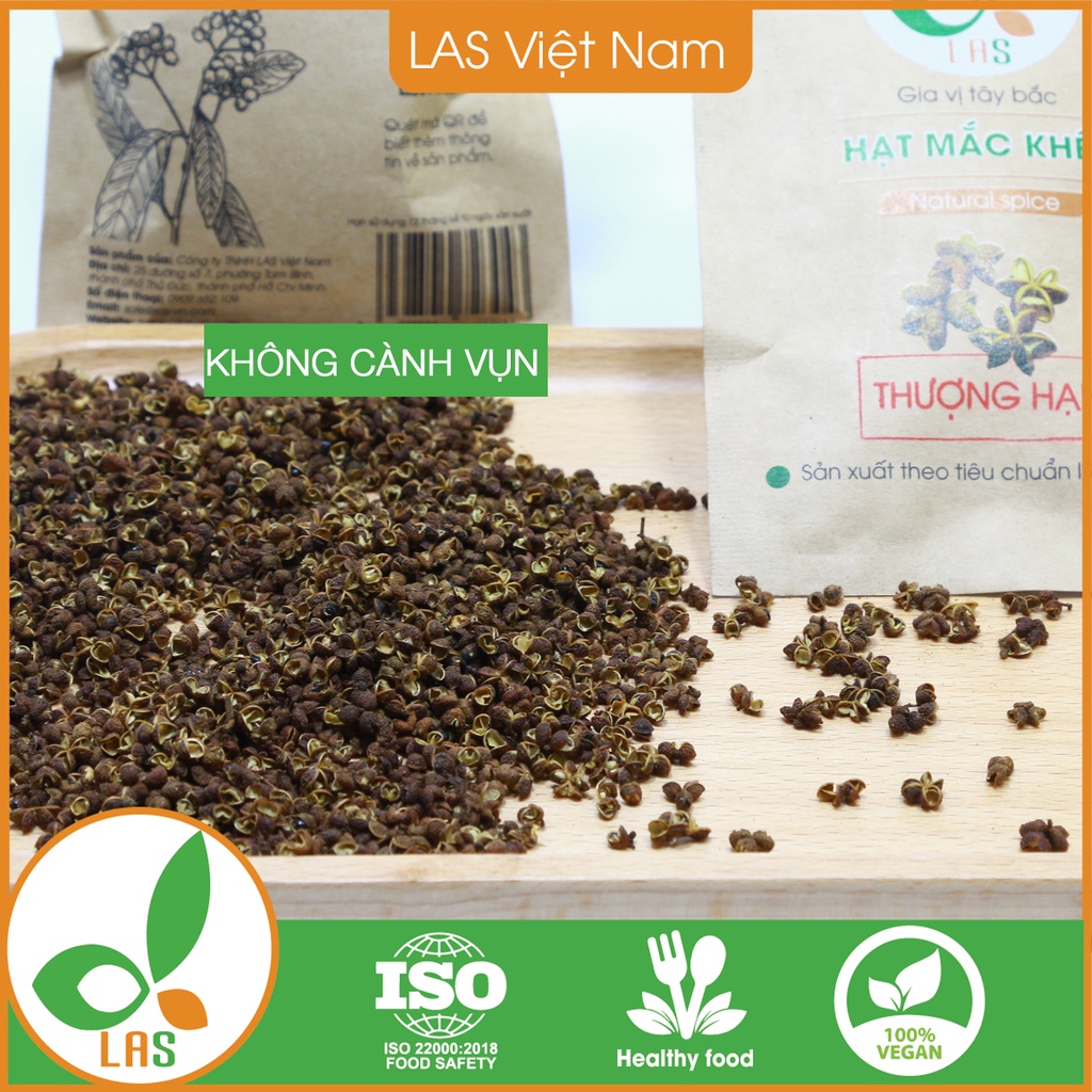 Hạt mắc khén thượng hạng, không cành vụn - Gói 500gr, 20gr | LAS Việt Nam