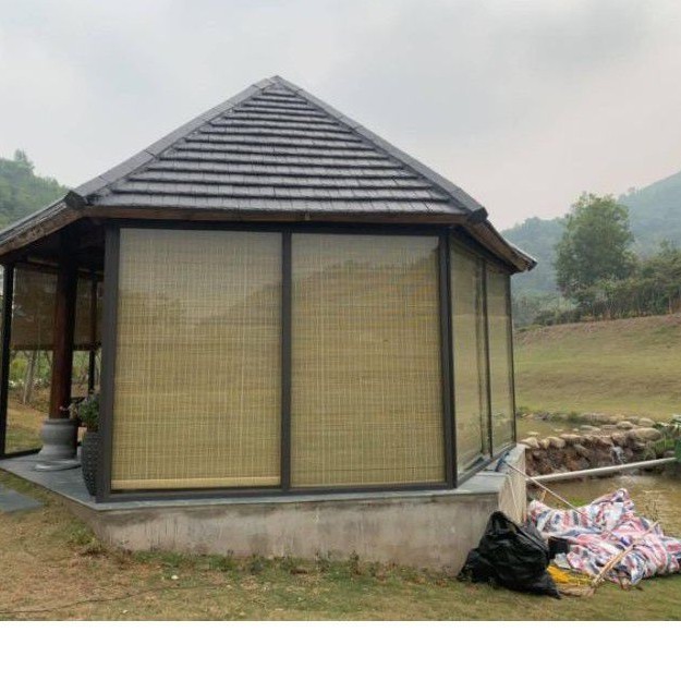 Mành tăm tre trang trí quán ăn, quán cà phê và khu resort