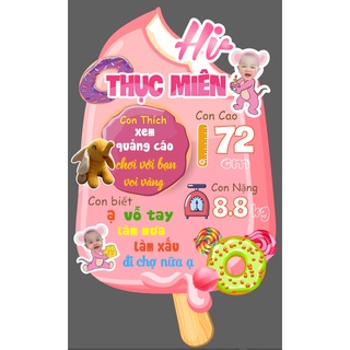 BẢNG THÀNH TÍCH sinh nhật bé trai/gái-THIẾT KẾ THEO YÊU CẦU