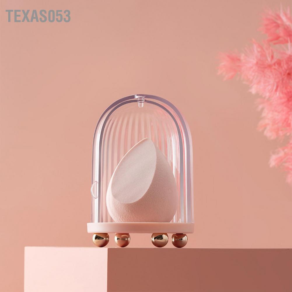 Hàng Sẵn Hộp Đựng Mút Trang Điểm Làm khô Trong Suốt Siêu Cute (Không Bao Gồm Mút)【Texas053】
