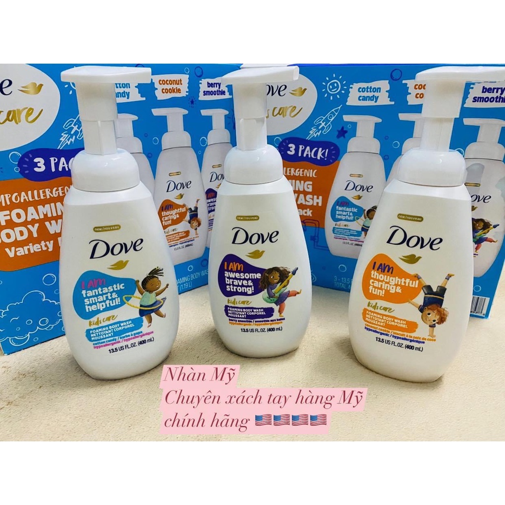 Sữa tắm Dove kids cho bé 1 set 3 chai