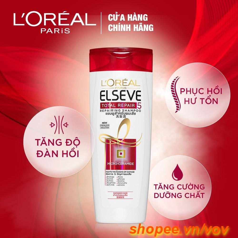 Dầu Gội 330ml Phục Hồi Tóc L'oreal Elseve Total Repair 5 Conditioner, Chính Hãng.