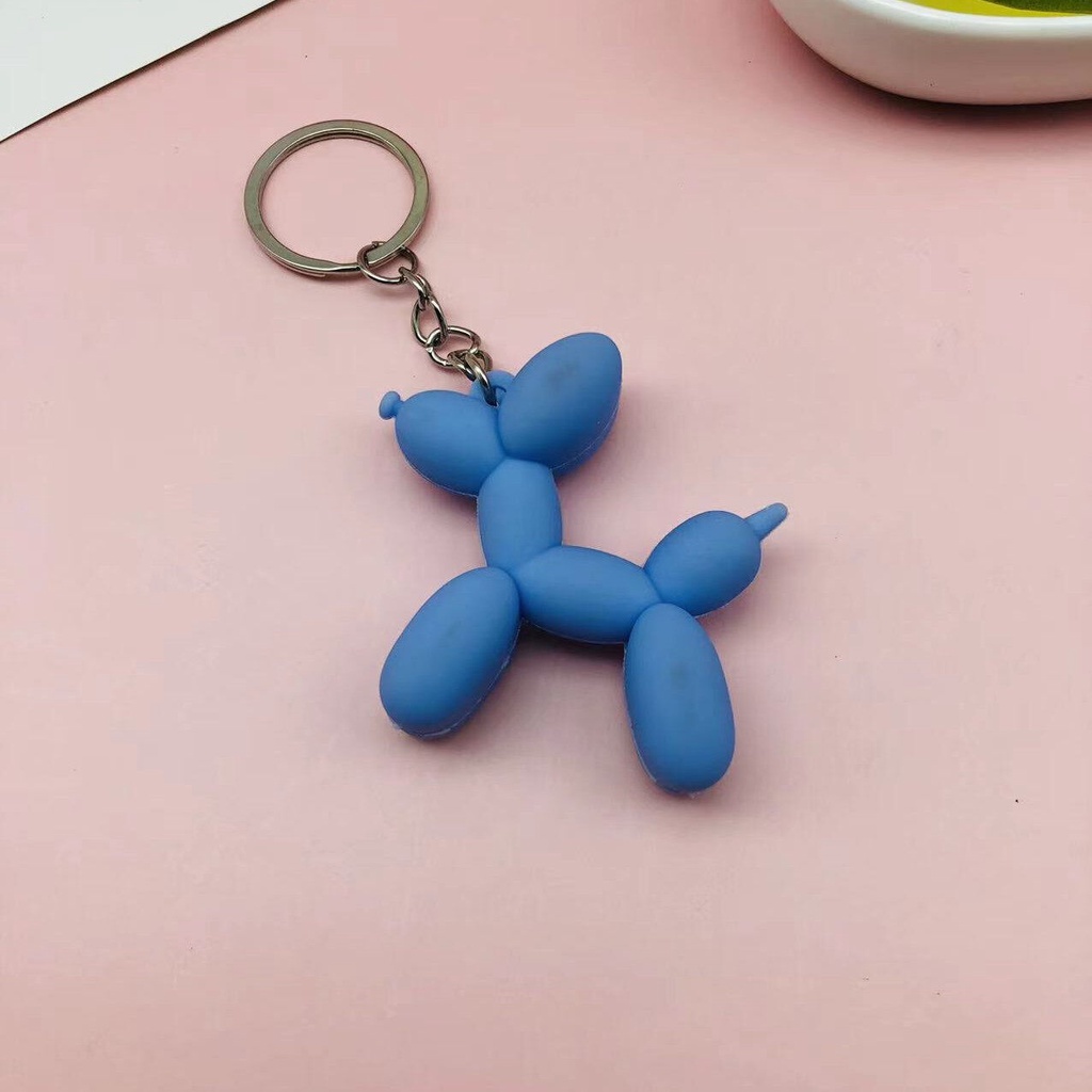 Móc Khóa Hình Chú Chó Và Bong Bóng Dễ Thương