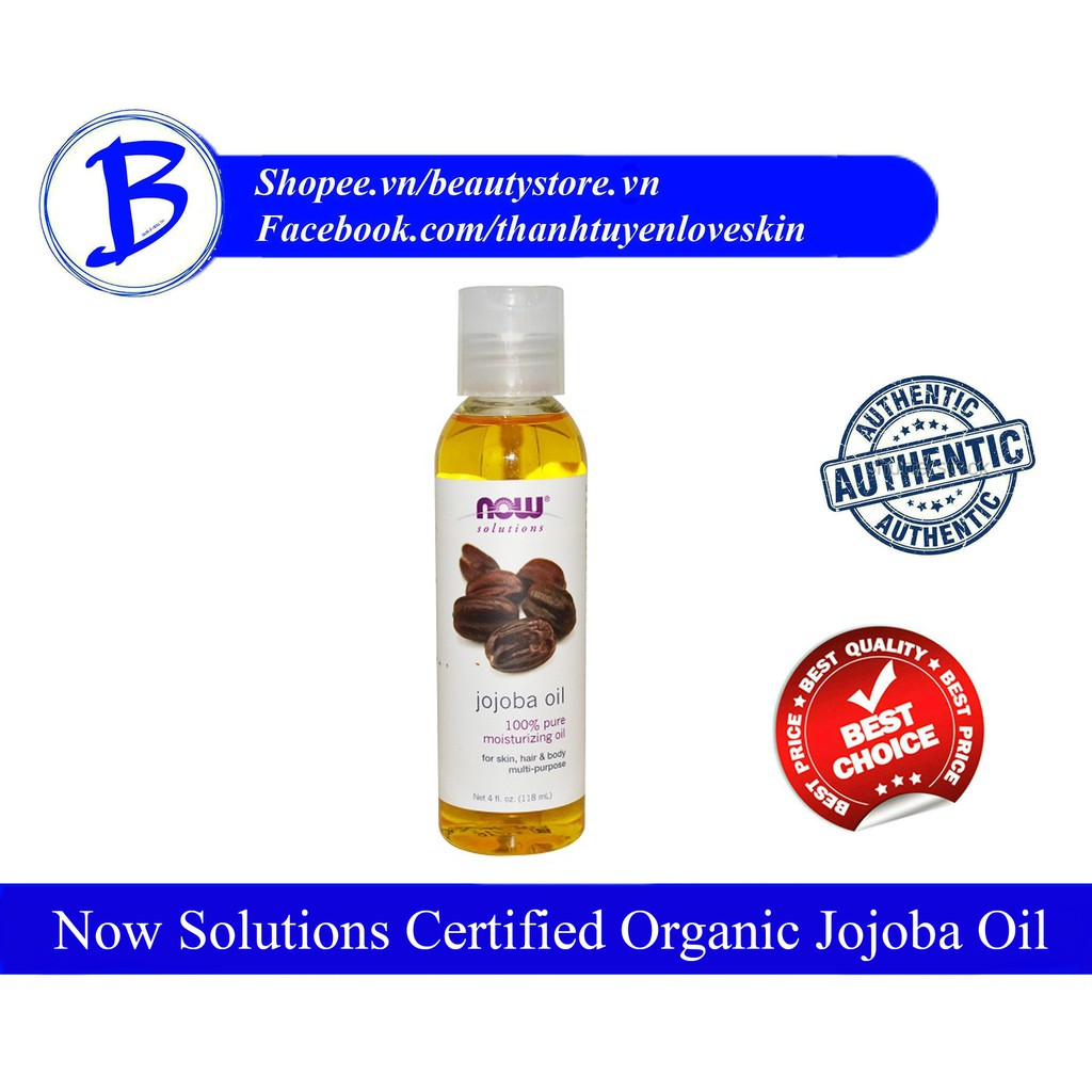 Dầu Now Solutions Jojoba Oil 100% Pure 30ml / 118ml