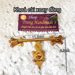Khoá cài xoay màu đồng