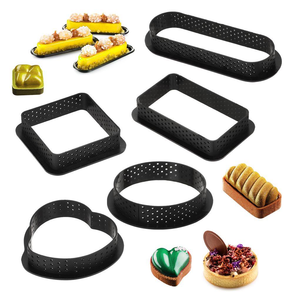 CONOPERY Khuôn Làm Bánh Tart Hình Oval / Vuông Độc Đáo Tiện Dụng Cho Nhà Bếp