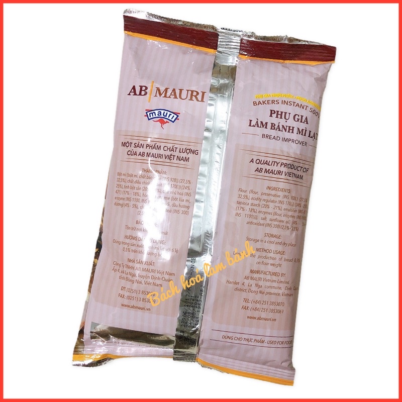 Phụ gia lạt / Phụ gia bánh mì lạt Mauri 1 thùng 20 gói