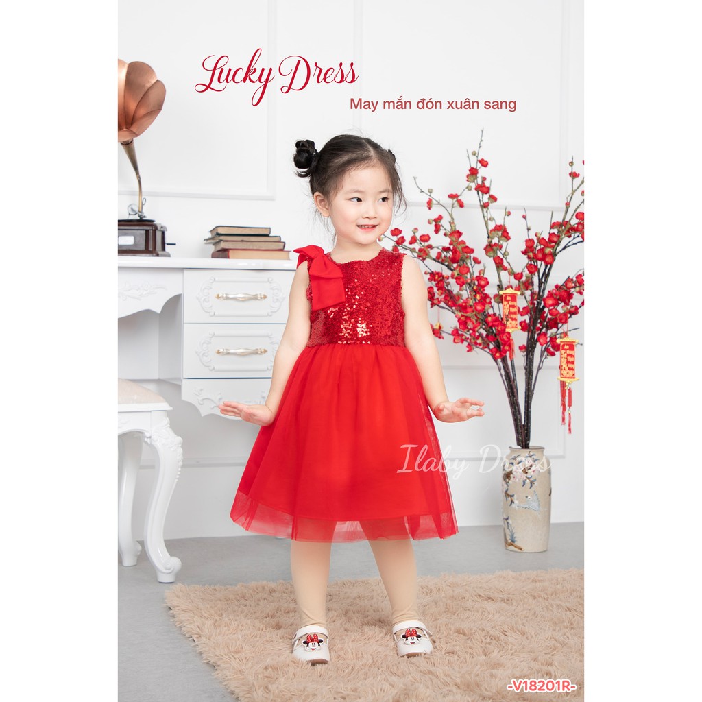 [Mã FARSBRT51 giảm 20K đơn bất kỳ] Váy cho bé gái ILABY lucky dress [V18201]