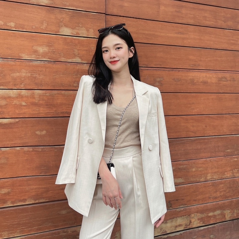 Áo vest 2 cúc bọc túi ngực