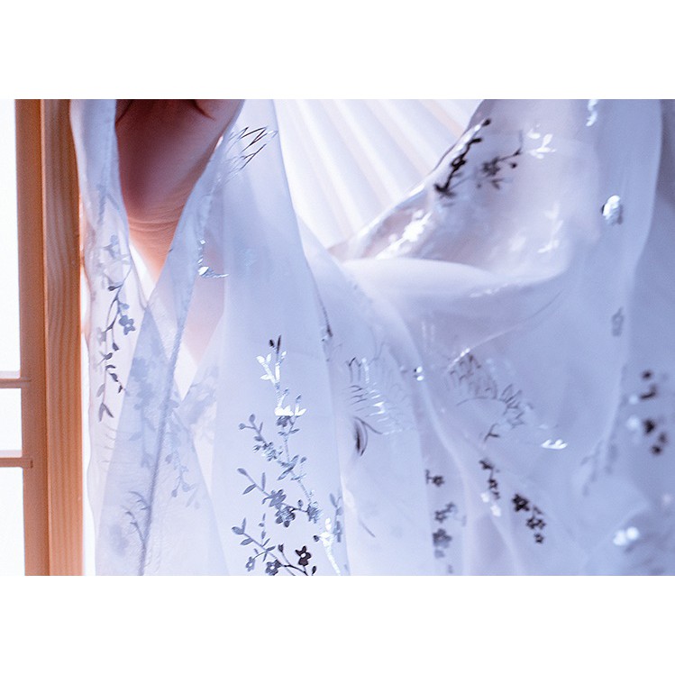 New  - Hán phục trắng ánh bạc