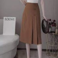 Chân Váy Chữ A Dài Dáng Xếp Ly Trước MADELA