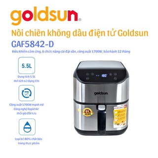 Mua  Mã ELHADEV giảm 4% đơn 300K  Nồi chiên không dầu Goldsun GAF5842-D 5.5L Hàng chính hãng - Bảo hành 12 tháng