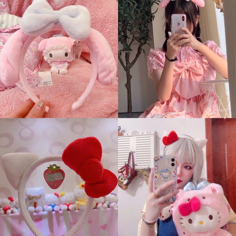 Cài tóc băng đô Hello Kitty My Melody Sanrio dễ thương