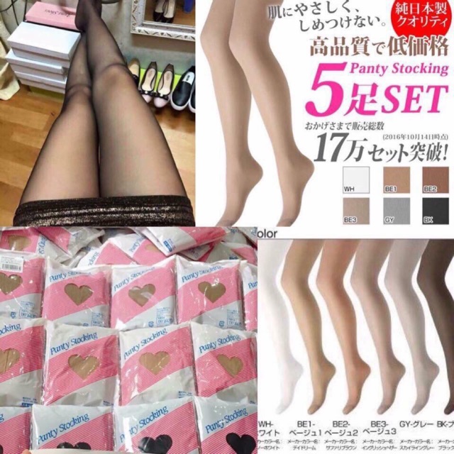 Set 5 đôi quần tất Nhật