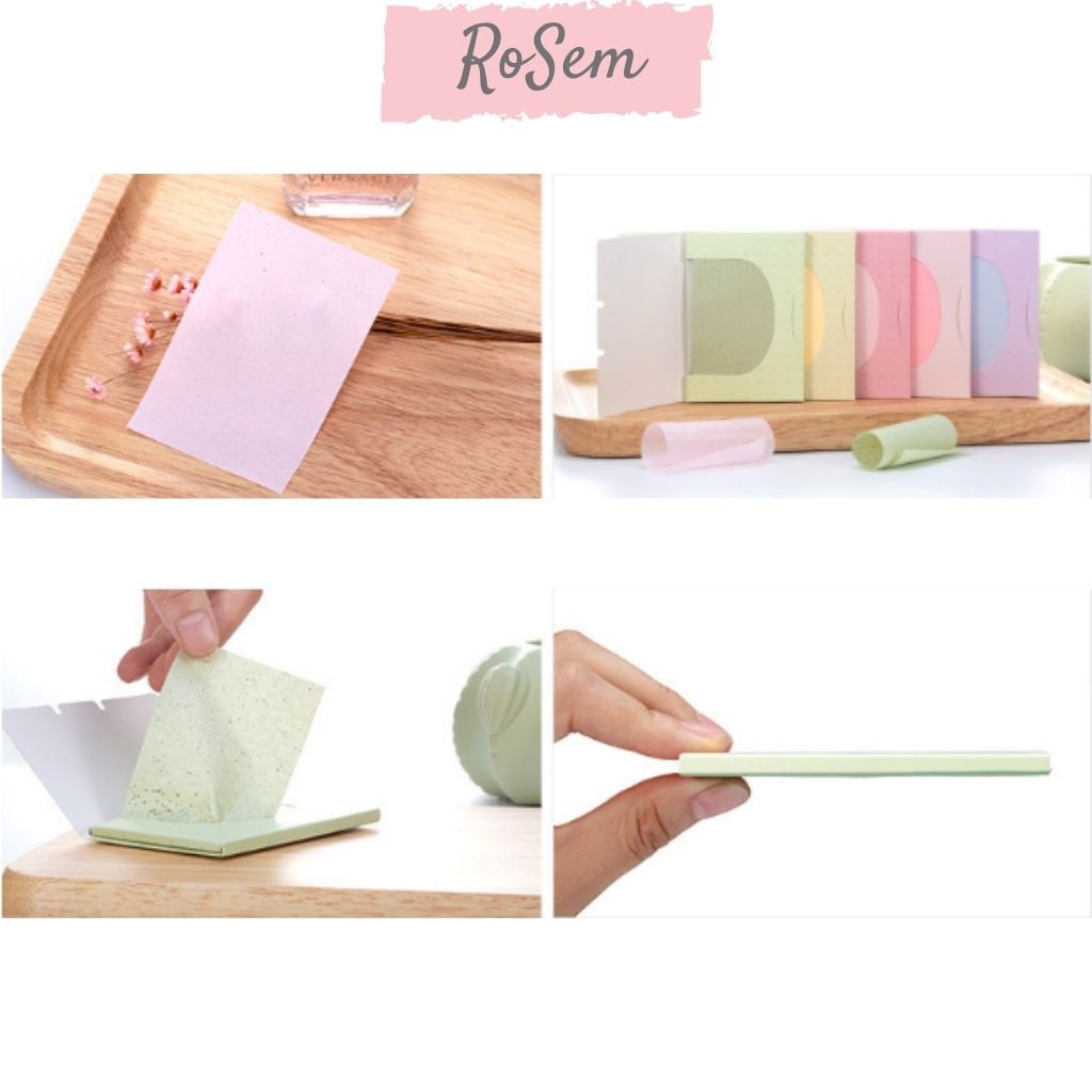 Giấy thấm dầu 100 tờ giúp thấm hút dầu, bã nhờn trên da