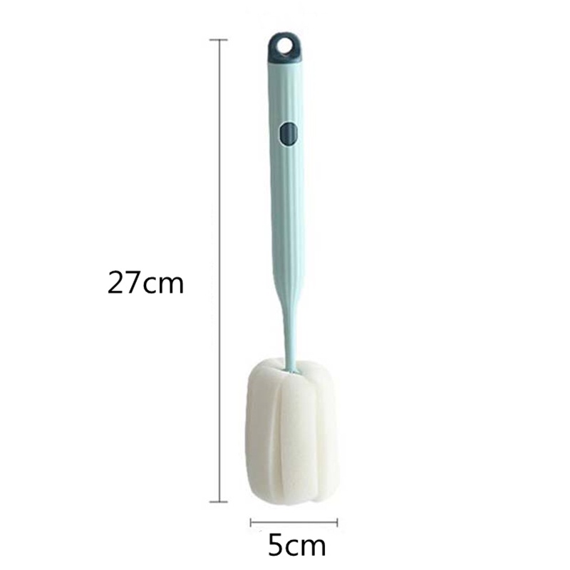 Bàn chải mút mềm có tay cầm dài dùng để vệ sinh bình sữa em bé đa năng tiện dụng