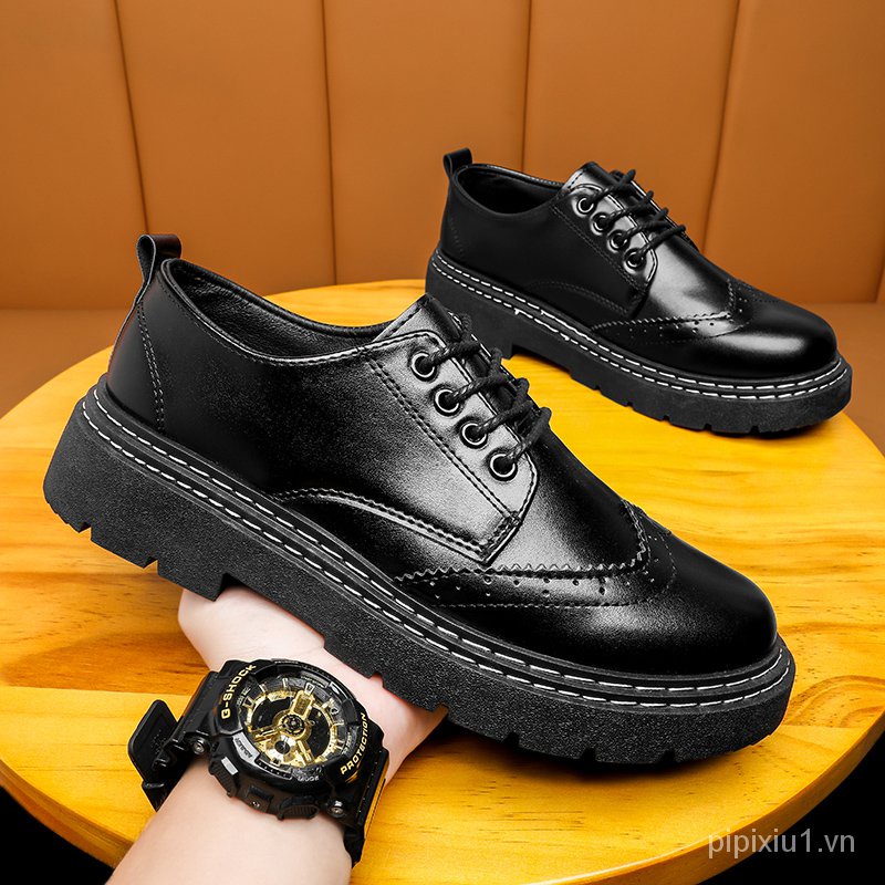 Men Brogue Leather Shoes Men Wedding Oxfords Men Shoes Luxury Dress Formal Shoes o6QD