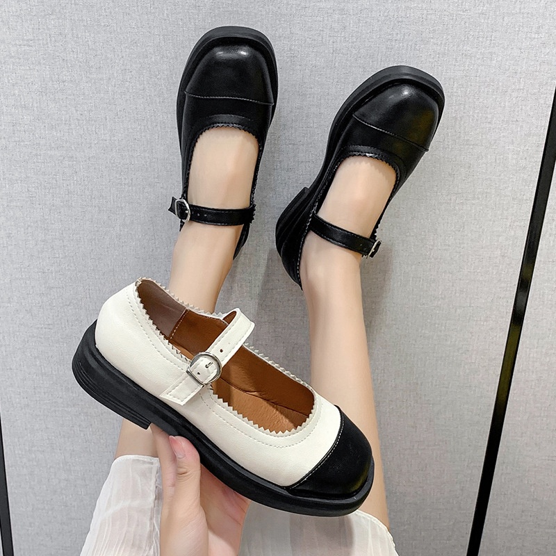 Giày da IELGY phong cách Pháp cổ điển thời trang dành cho nữ