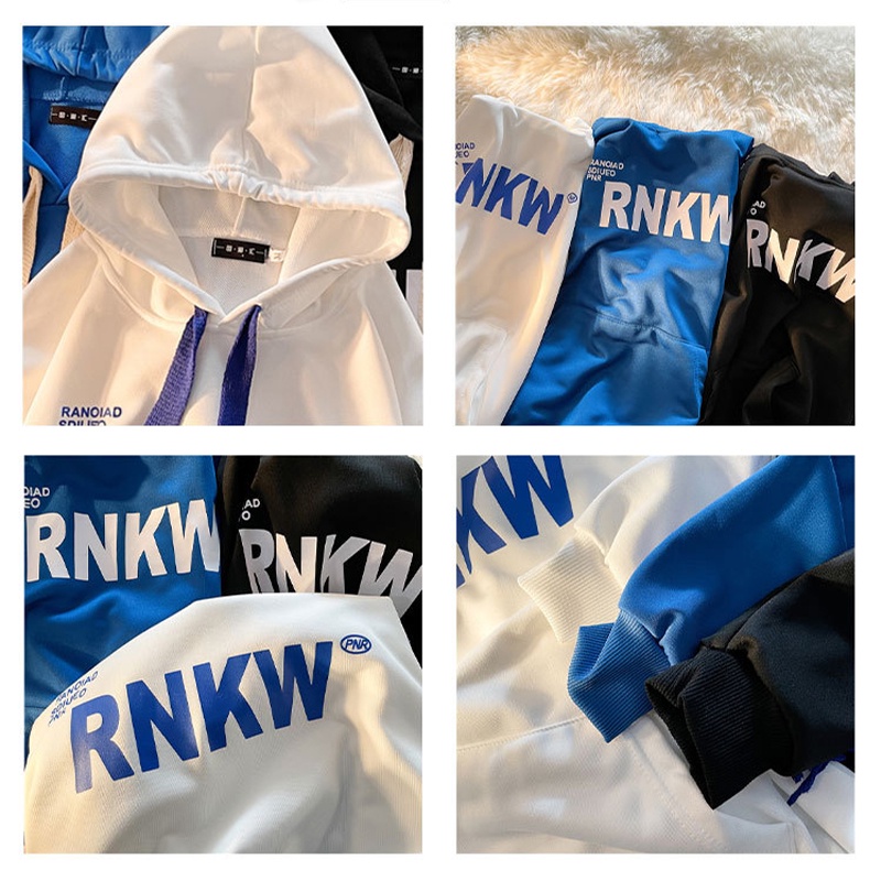Áo hoodie AOKANG dáng rộng in chữ cá tính thời trang xuân thu cho nam