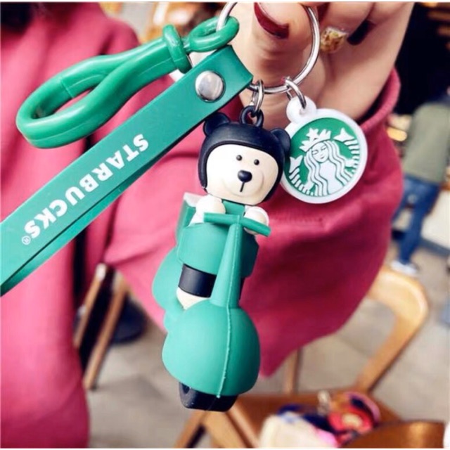 Móc khoá trang trí gấu starbuck shipper