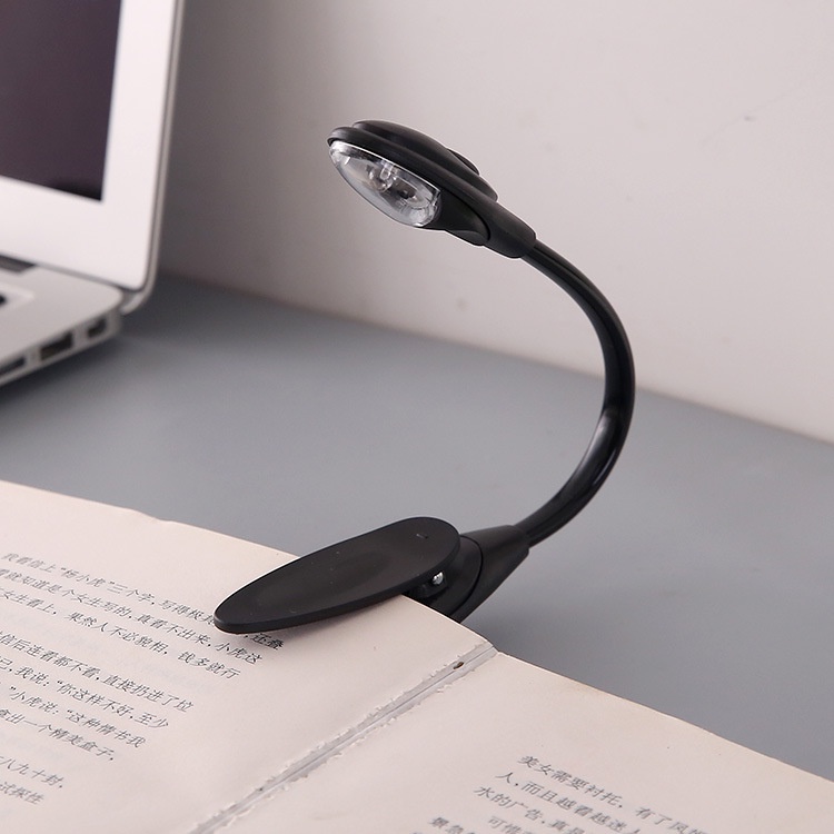 Đèn led đọc sách mini dạng kẹp cong có thể gấp gọn tiện lợi