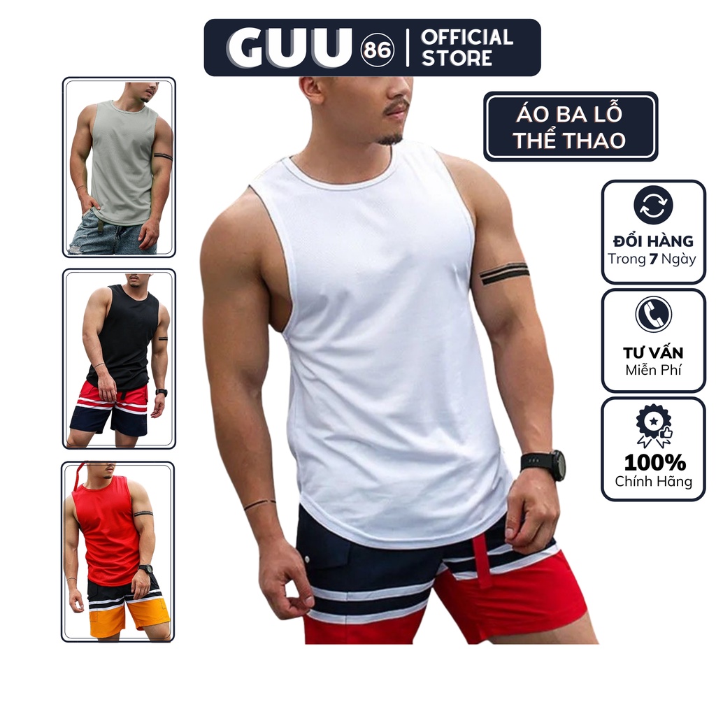 Áo ba lỗ nam thiết kế sát nách để chơi thể thao, tập gym Form Chuẩn - GUU SHOP