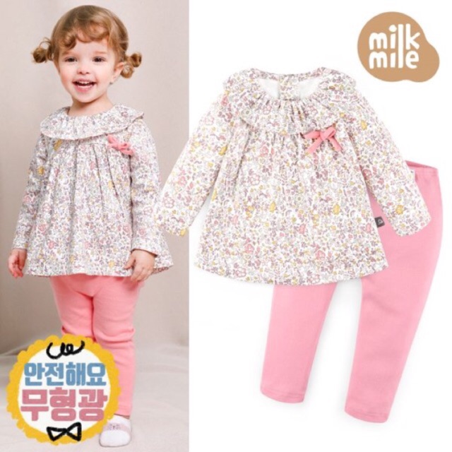 Áo xuất Hàn Milk mile sz 90/110