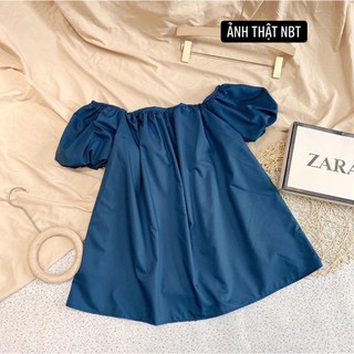 ÁO TRỄ VAI XANH CỔ VỊT