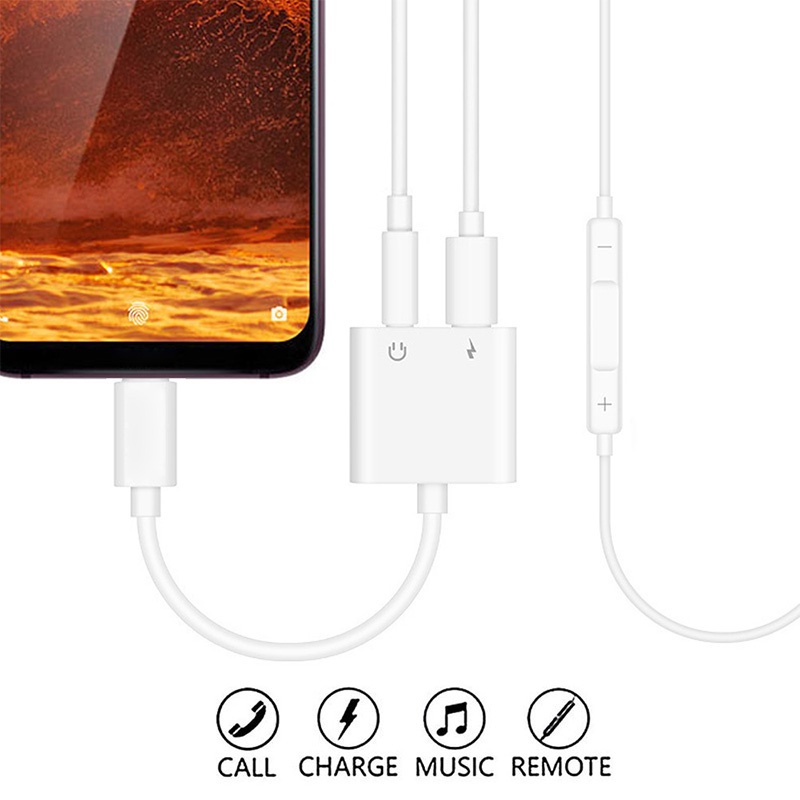 Dây Cáp Chuyển Đổi Tai Nghe Loại C 3.5mm 2 Trong 1 Cho iPad Pro 2018