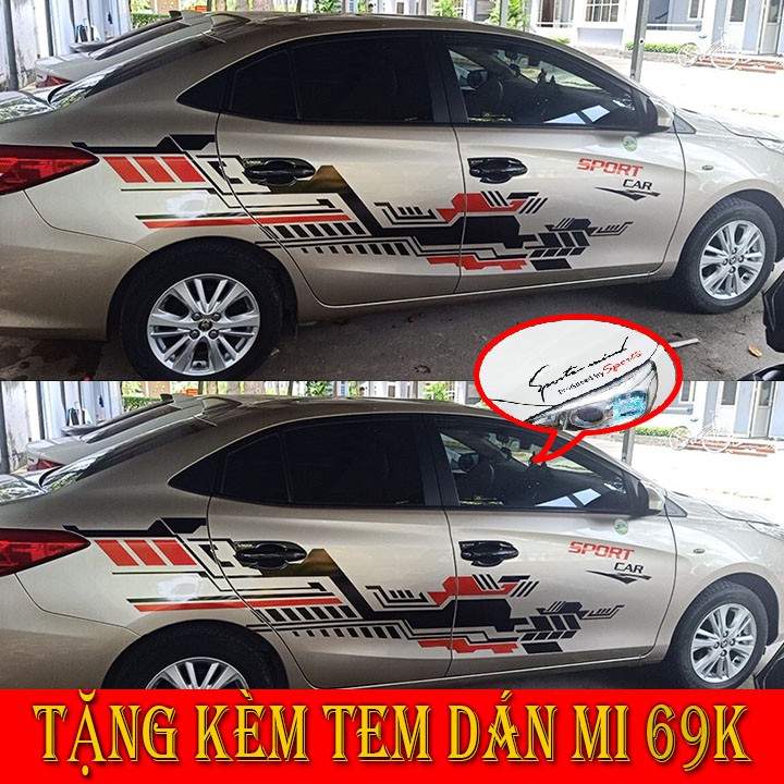 Tem Dán Xe Toyota Vios