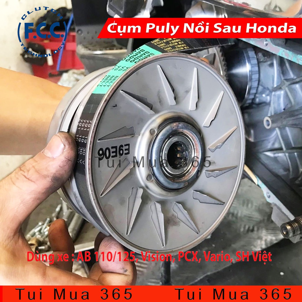 Bộ Puly FCC Nồi Sau Xe Air Blade 110/125/150/160, Vision, PCX, Vario, SH Việt