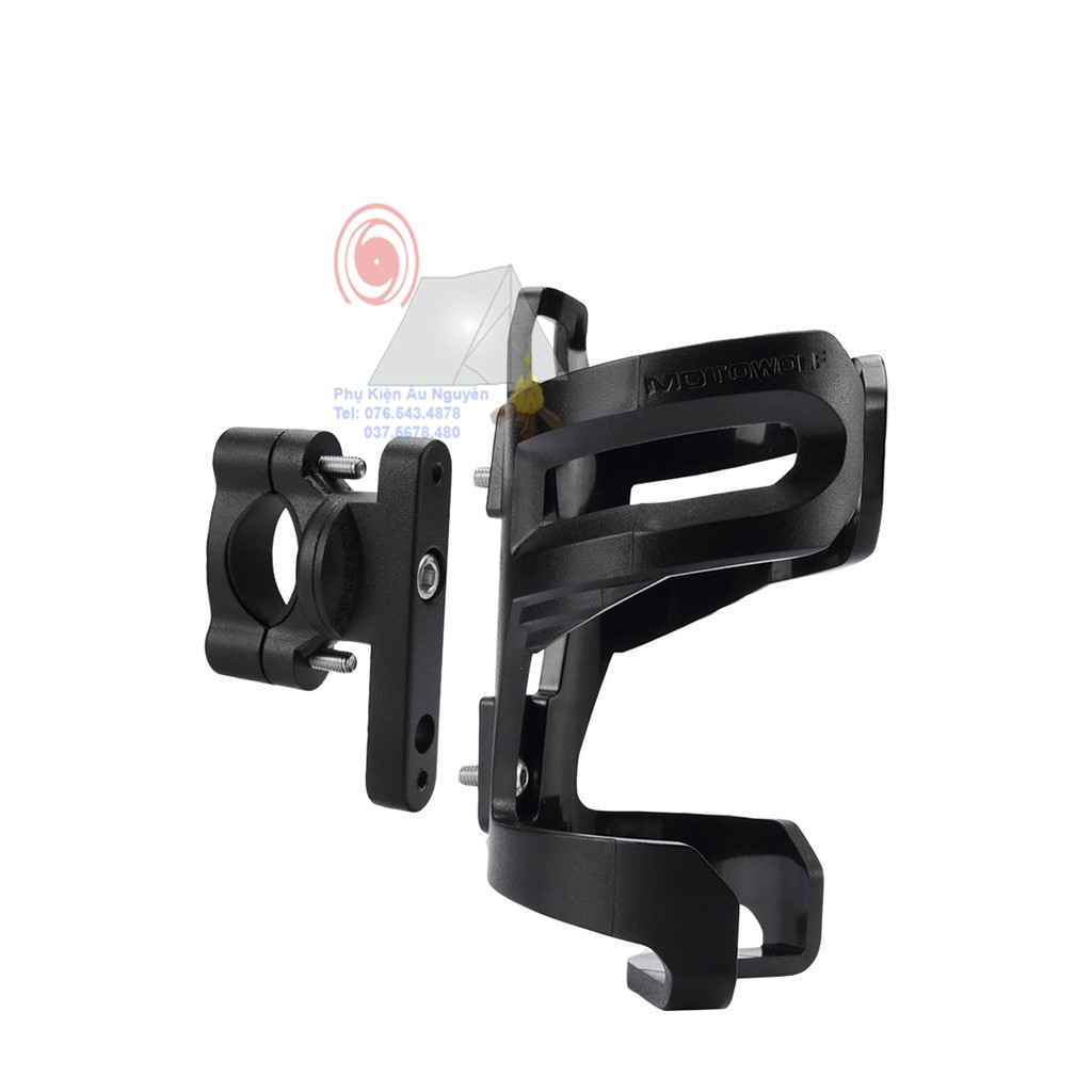 Bộ giá đỡ bình nước Motowolf cho xe máy dành cho ghi đông và chân kiếng xe