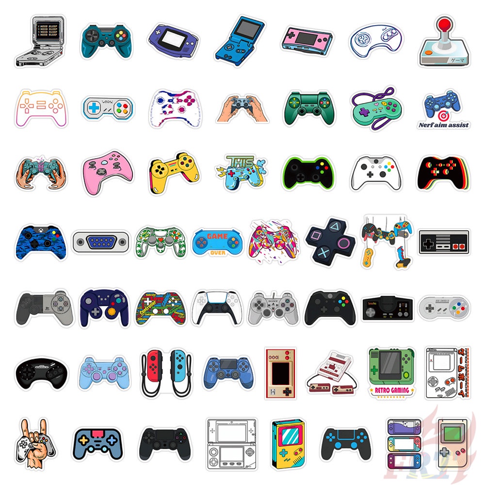 ❉ Miếng Dán Dòng Máy Chơi Game 01 ❉ Bộ 50 Miếng Dán Chống Thấm Nước Họa Tiết Thời Trang Dùng Trang Trí