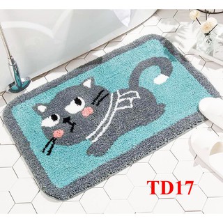 Thảm chân 3D lông dày siêu thấm TD17 – thảm cửa thảm phòng ngủ nhà tắm thảm lau chân phòng khách lông mềm mại