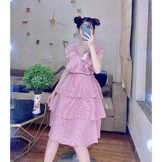 ĐẦM NHÚN ĐAN DÂY DÁNG XÒE- ĐẦM MAXI