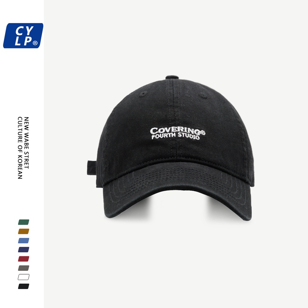 Nón Lưỡi Trai Mềm Thêu Chữ Phong Cách Đường Phố Hàn Quốc