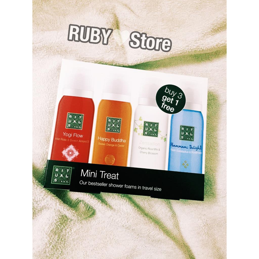 RITUALS - mini shower foam set - Set 4 chai sữa tắm mini tạo bọt 