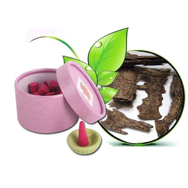 Hộp 50 nụ nhang trầm hương kèm khay đốt sứ