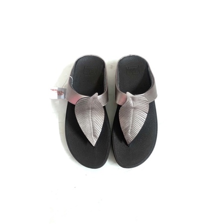 Dép kęp fitflop chiếc lá màu ghi mới