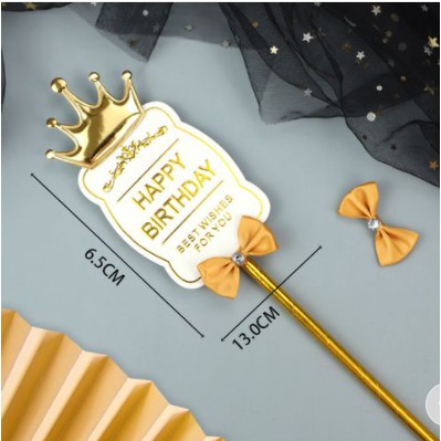 SET 5 BẢNG GIẤY GẮN VƯƠNG MIỆN TRANG TRÍ BÁNH KEM