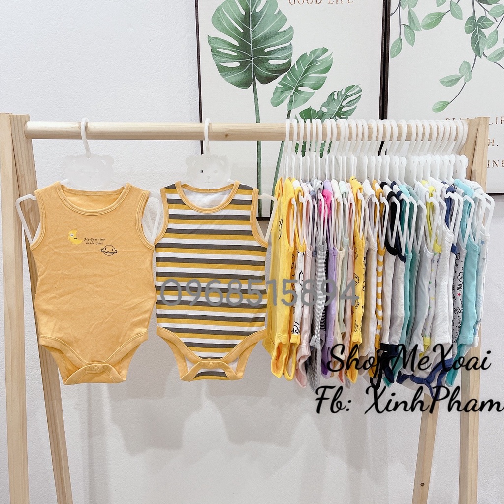 BỘ BODYSUIT BA LỖ, HAI DÂY SIZE 3M LINK 2, BODY CHIP CHO BÉ TỪ 3-5.3KG