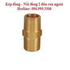 Kép đồng, nối đồng hai đầu ren ngoài bằng đồng thau giá sỉ