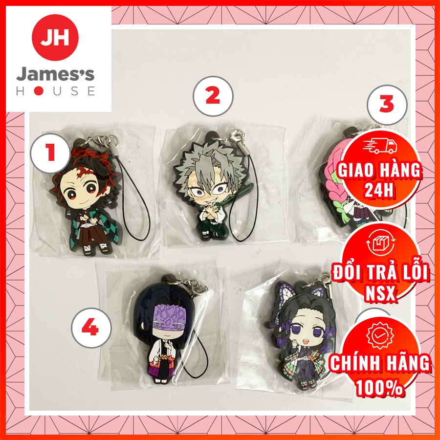 Móc Khóa Anime Thanh Gươm Diệt Quỷ Tổng Hợp Cực Kỳ Dễ Thương - Ichiban Kuji Rubber Keychain, chính hãng Nhật Bản