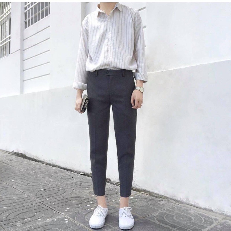 QUẦN TÂY SKINNY XÁM RÊU | BigBuy360 - bigbuy360.vn