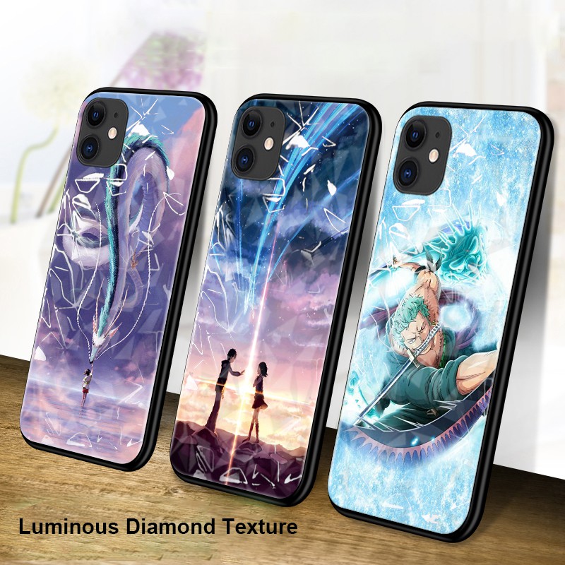 Ốp Điện Thoại Cứng Siêu Mỏng Dạ Quang In Hình Anime One Piece Cho Iphone 7 Plus Iphone 7 Iphone 8 Plus Iphone 8